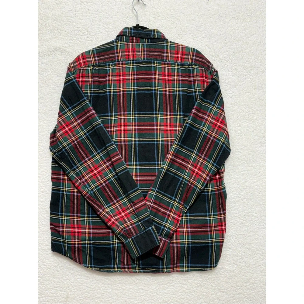 J Crew Flannel Shirt Men's XL Slim Fit Plaid‎ Long Sleeve Button Down Cotton